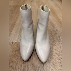 Elegant Cream Ankle Boots